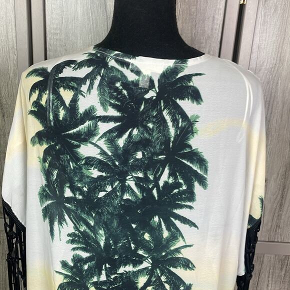 Lira tropical open front kimono/swim cover women's L - Picture 6 of 10